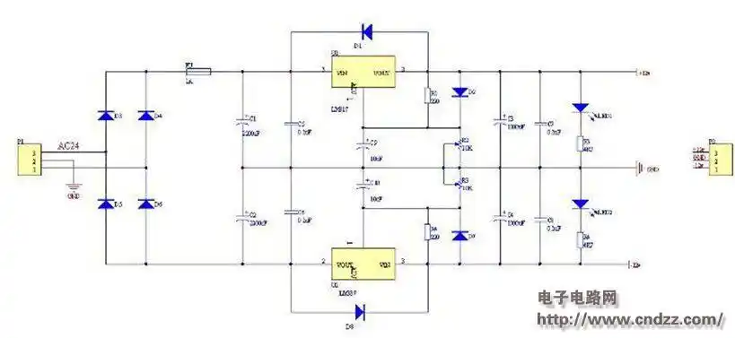 简易的双电源电路设计
