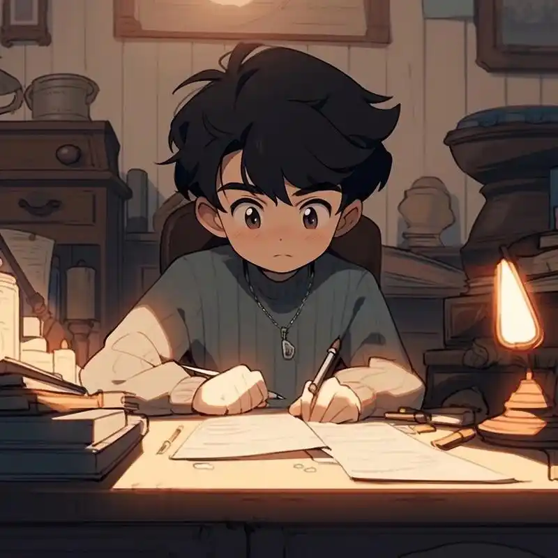 学霸头像/你认真学习的样子最好看! 像不你家娃放学回来做作业的样子!