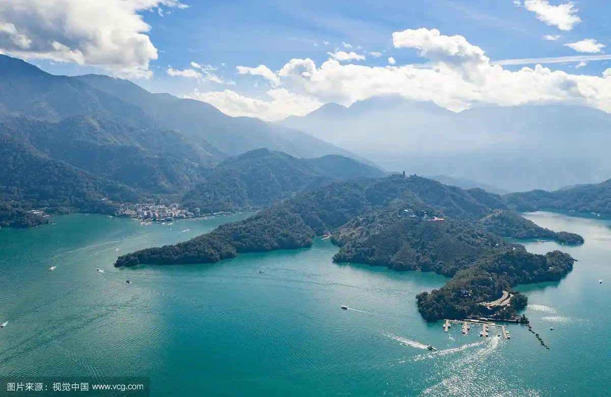 台湾日月潭航拍风光