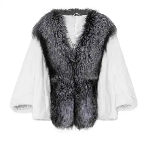 海宁毛貂皮短款大衣貂皮狐狸2022气质名媛外套皮草皮草