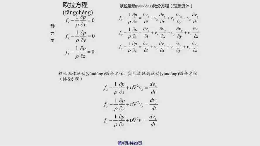 伯努利方程课件实用教案