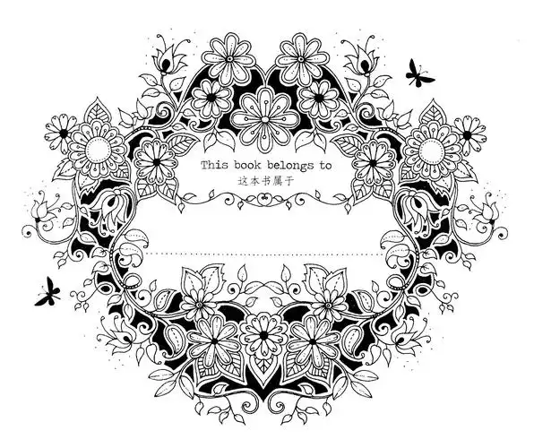 谁有秘密花园这一页的黑白原图