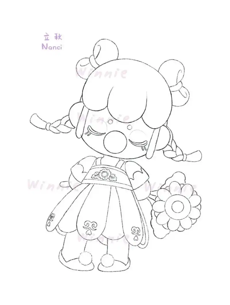 【手绘彩铅盲盒】nanci二十四节气立秋/附线稿 老规矩:完整绘画过程