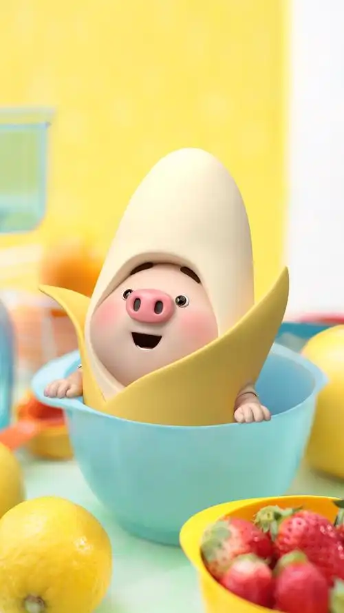 身穿香蕉衣的猪小屁