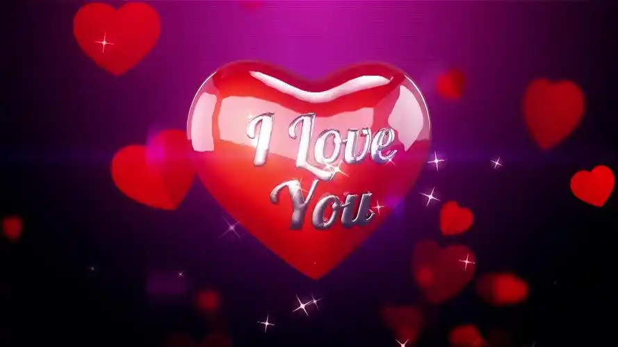 七夕情人节浪漫唯美爱心动态背景