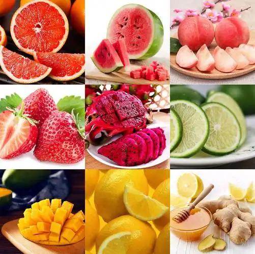 各种现切现榨新鲜水果
