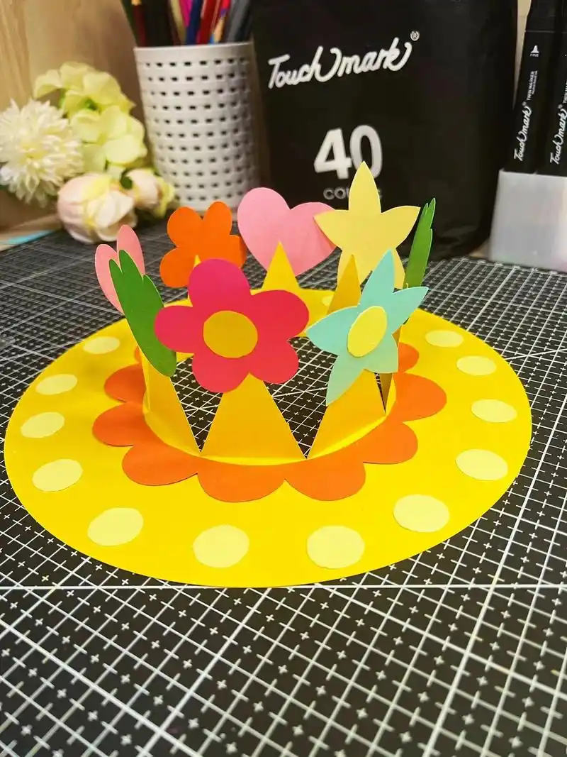 花朵帽子 儿童创意手工
