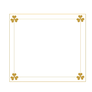 金色大气花边边框精美简约边框