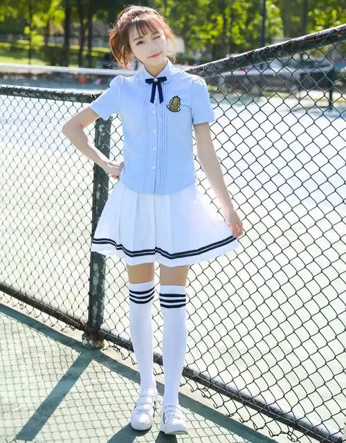 芙逸洛jk制服女学院风校服套装英伦风夏季jk制服女初中生毕业班服中小
