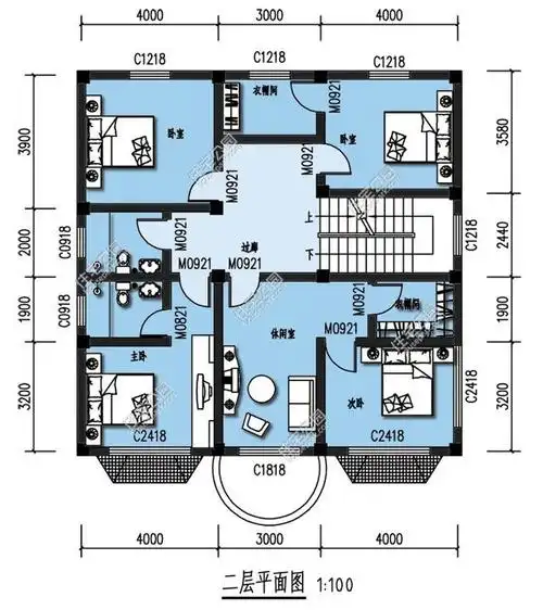 新农村11x12米带飘窗卧室户型分享 全图
