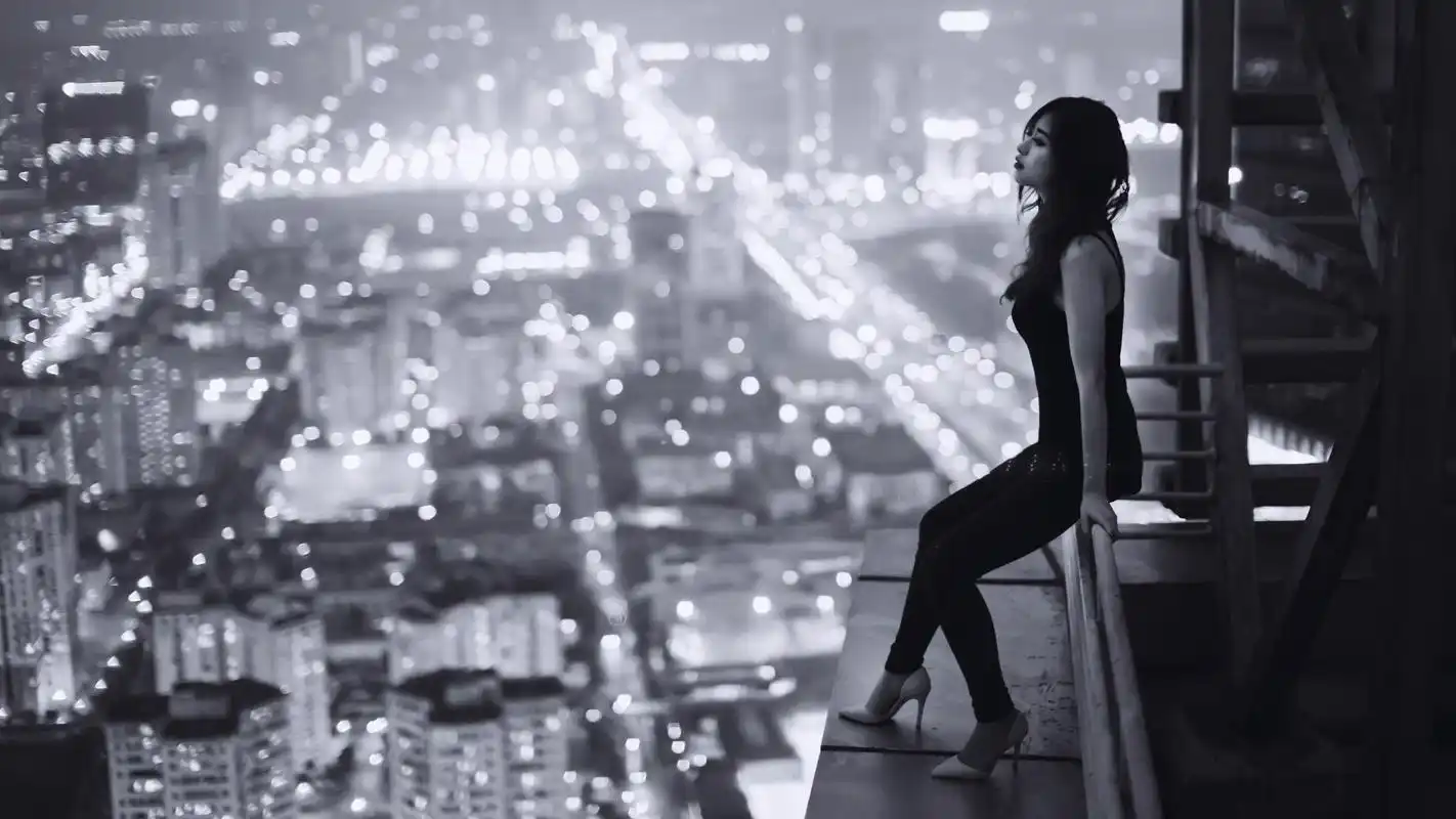 清新唯美意境伤感美女桌面壁纸