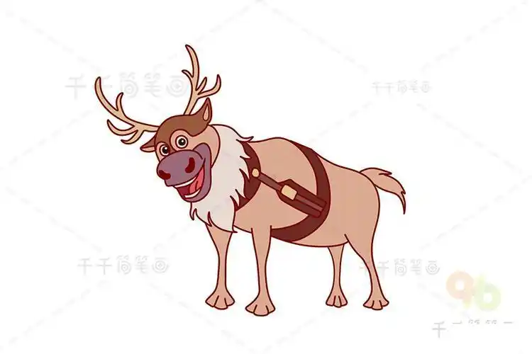 小伙伴们别错过了冰雪奇缘麋鹿斯文的简笔画教程冰雪奇缘简笔画图片