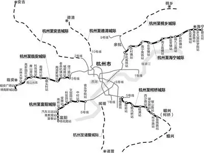 "十三五"杭州规划了8条城际轨道线
