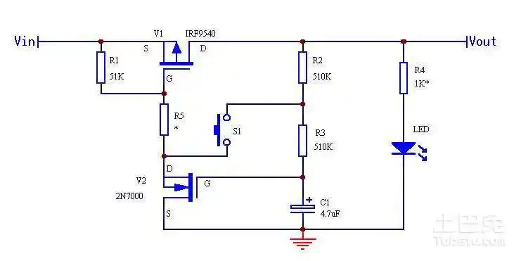 自锁开关电路图
