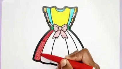 简笔画:今天让我来画一个可爱的小裙子