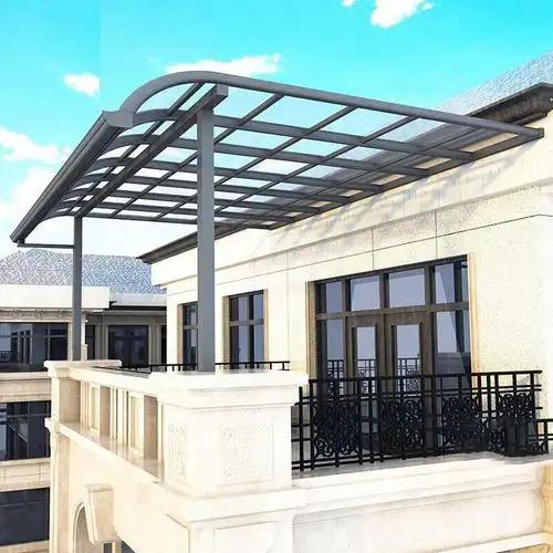 铝合金雨棚露台遮阳棚别墅阳台雨棚天台遮雨棚户外车棚庭院遮阳棚