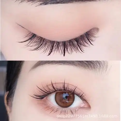 月儿公主鱼尾a型仙女毛下睫毛五排混合装假睫毛女超自然单簇朵毛