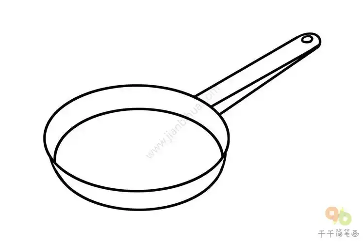 儿童画平底锅简笔画