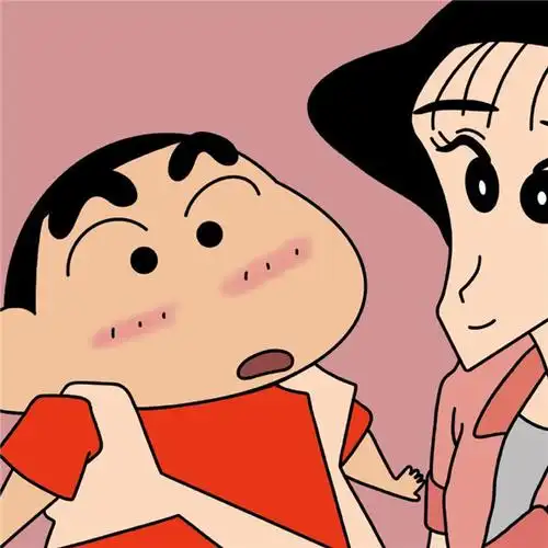 可爱动漫情头蜡笔小新 手绘蜡笔小新卡通情侣头像可爱图片_情侣动漫