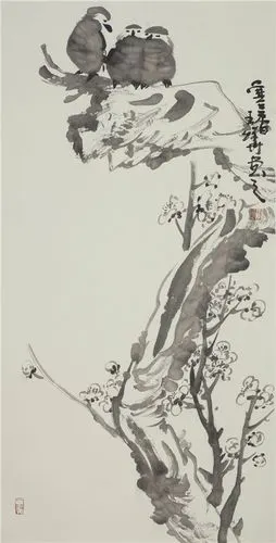 花鸟画有富贵和野逸之分,王烨的写意花鸟画取野逸一格,其写意花鸟画