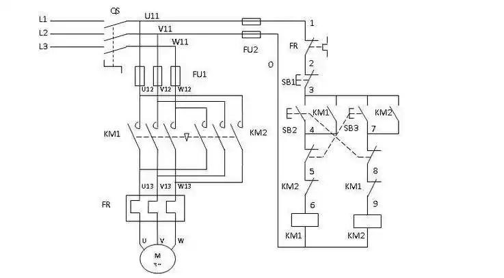 电动机控制电路接线图(三相异步电动机)-滕韵技术生活网