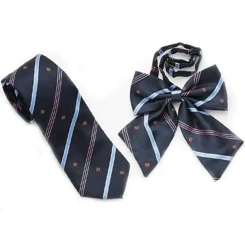 领结领花女jk制服配饰男dk条纹印花日系纯色黑色红色免打领带百搭