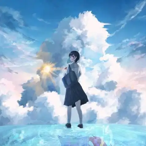 画师pixiv蓝色星空系意境动漫头像