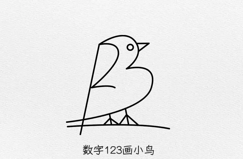 简笔画 #简笔可爱的小鸟 疫情宅家亲子时间 写一个数字12 - 抖音