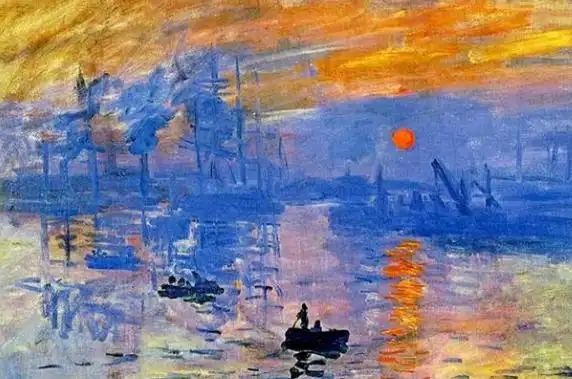 是莫奈最为经典的一副名画之一,也是印象派的开山之作,主要描绘在晨曦