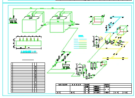 整套四吨锅炉房水暖施工设计cad图纸