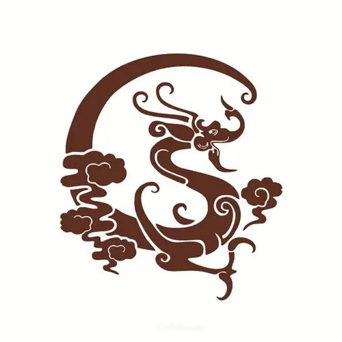 古典龙纹底纹素材