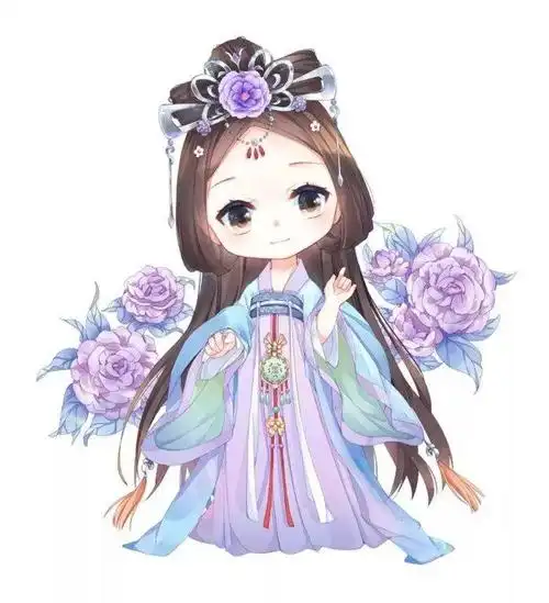 马克笔插画 | 超可爱的q版古风插画,所有五颜六色五彩缤纷奇奇怪怪的