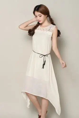 女性2015品牌夏装新款森女系韩版大码宽松棉麻无袖清凉女装连衣裙