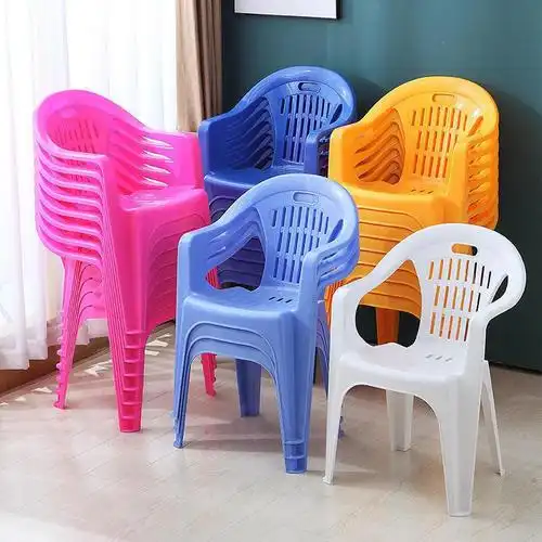 塑料凳子批发靠背椅子家用加厚成人扶手椅凳大排档饭店夜市餐椅