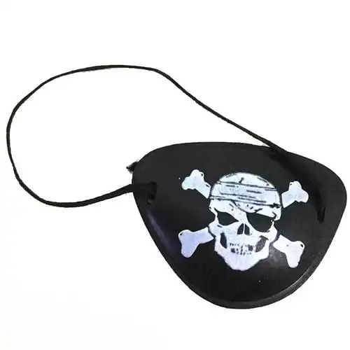 跨境亚马逊海盗眼罩万圣节道具塑料海盗眼罩独眼龙骷髅头眼罩玩具