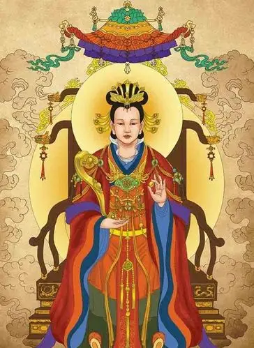 另有自然道气结成了另一尊神---太元圣母(太元玉女),元始天王与太元