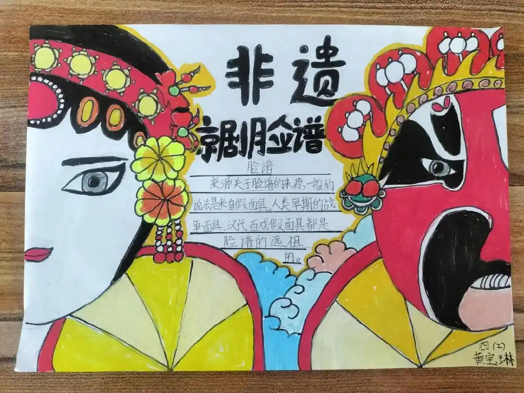 非遗手抄报#小学生手抄报 #原创作品 - 抖音