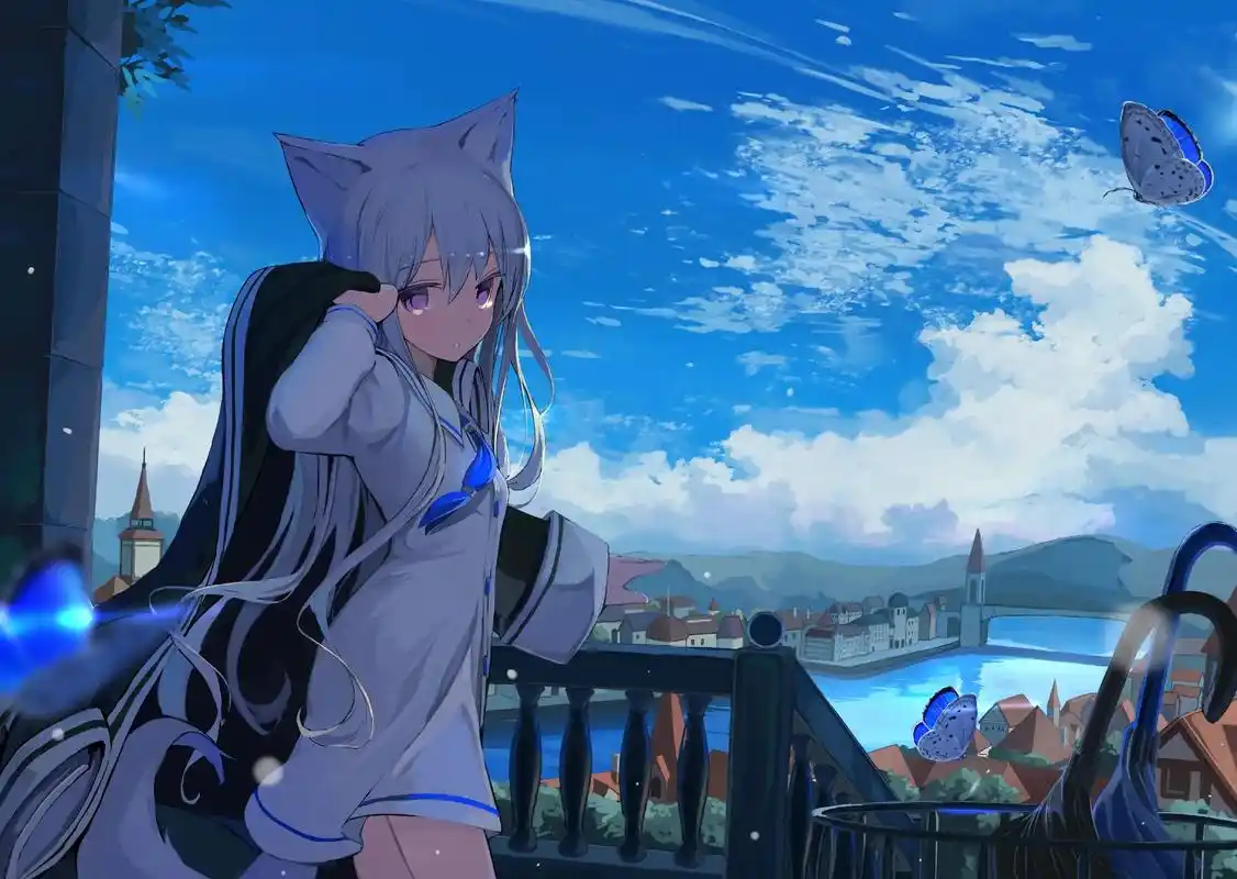 二次元原创 #送你一张壁纸 #兽耳 "我的爱只能够让你一个 - 抖音