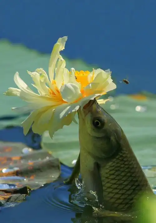 三军司令的鱼吃荷花照片集锦