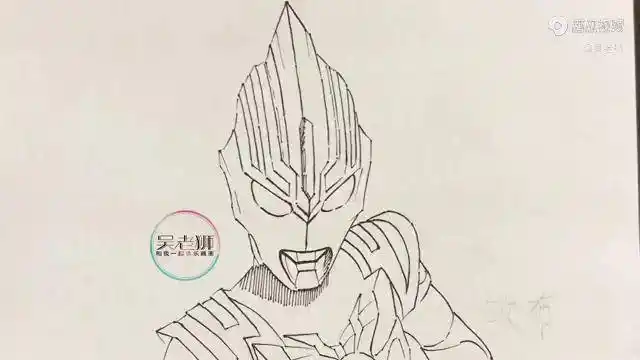 欧布奥特曼奥特曼系列线描简笔