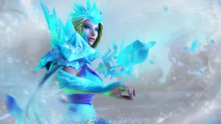 网络游戏刀塔《dota 2》英雄角色水晶室女(crystal_maiden)3d模型