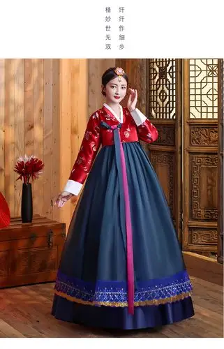 韩服女装朝鲜演出服汉服女服装舞蹈服民族风礼服韩国服饰宫廷套装