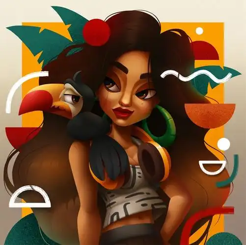 10款欧美风格人物插画