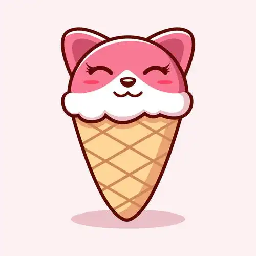 猫咪冰淇淋卡通图标0