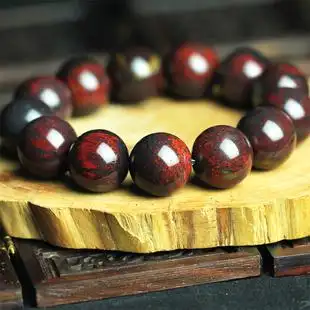 正品清仓天然桂林鸡血玉手链鸡血石手串玉石佛珠手链串珠玉器男士