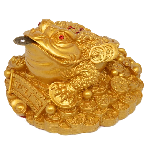 金蟾蜍吐钱蟾蜍铜钱招财吉祥招财进宝免抠透明png素材圣诞元旦春节