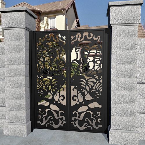 铁艺雕花别墅庭院围墙大门小区民宿花园院子单开双开时尚创意定制