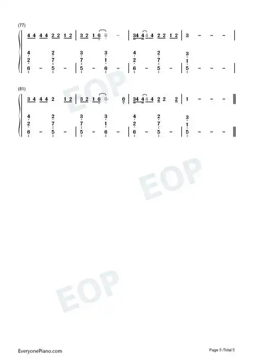 play date-melanie martinez-抖音热歌双手简谱预览5