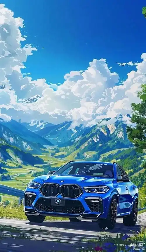 宝马x6m豪华suv,犹如夜空中璀璨的星空与极光