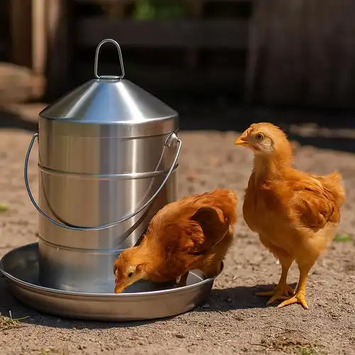 12l不锈钢自动鸡饮水器 大号金属家禽饮水器 喂鸡器喂食喂水器